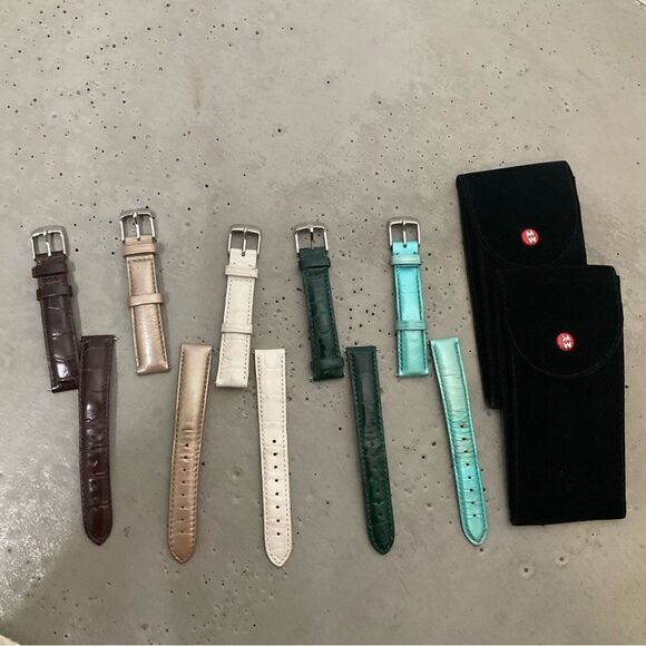 Michele Leather Watchband Bundle - Picture 1 of 3